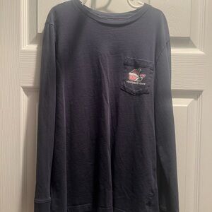 Boys Vineyard Vines Santa long sleeve tee